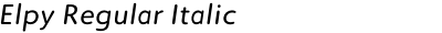 Elpy Regular Italic
